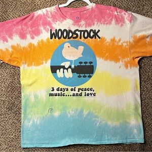 2016 Woodstock Tie-Dye Graphic Tee - Multicolor